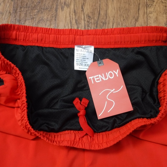 TenJoy Red Color Athletic 3 inch inseam Short - Picture 2 of 7